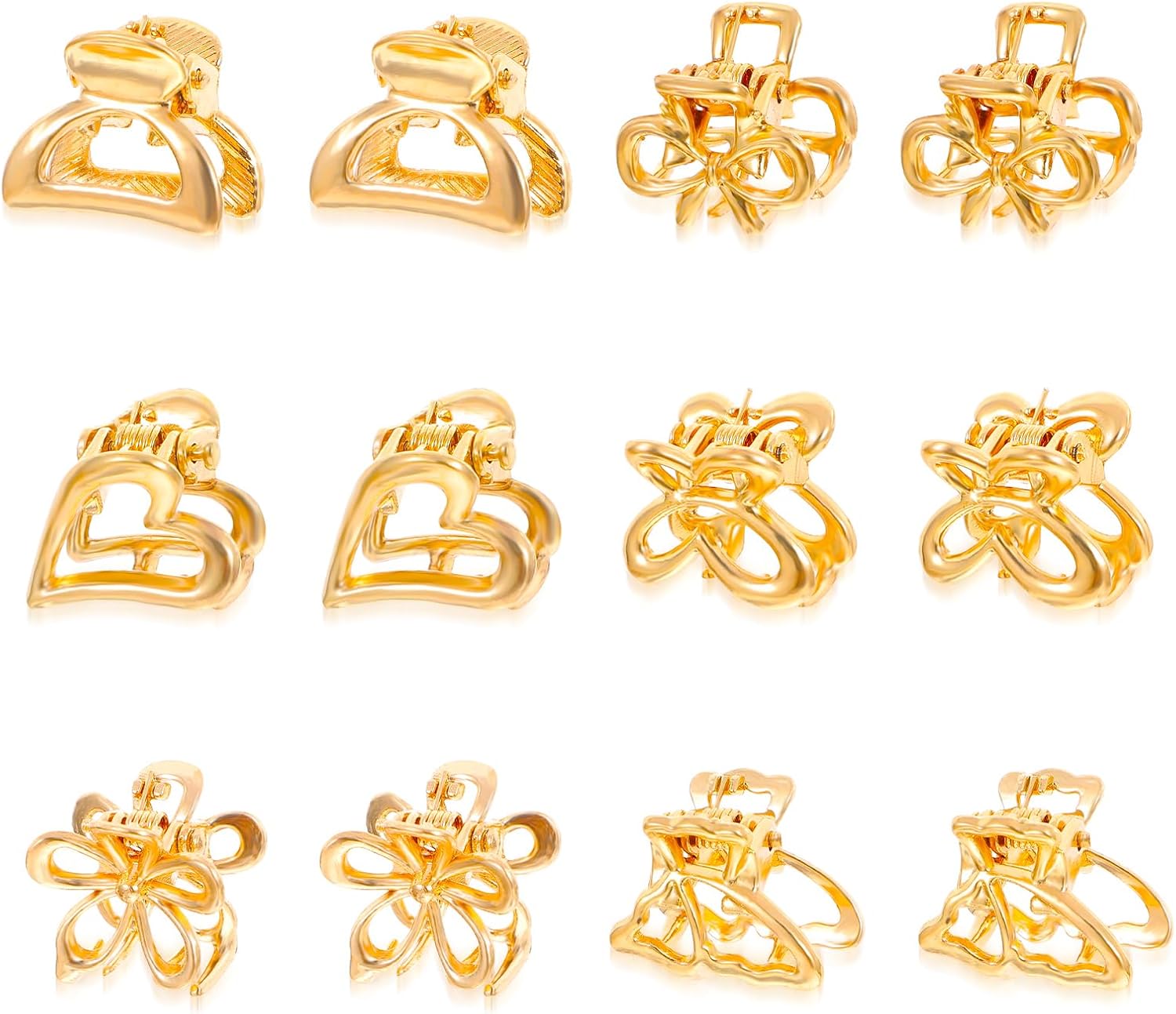 Lot de 12 mini pinces à cheveux