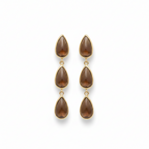 Boucles D'oreilles Gouttes Brunes