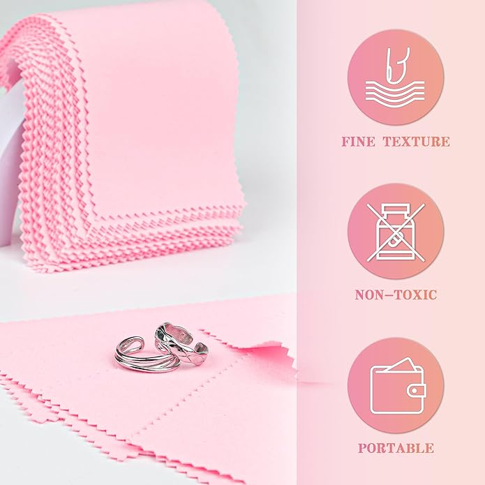Lot de 30 chiffons de nettoyage pour bijoux – Image 2